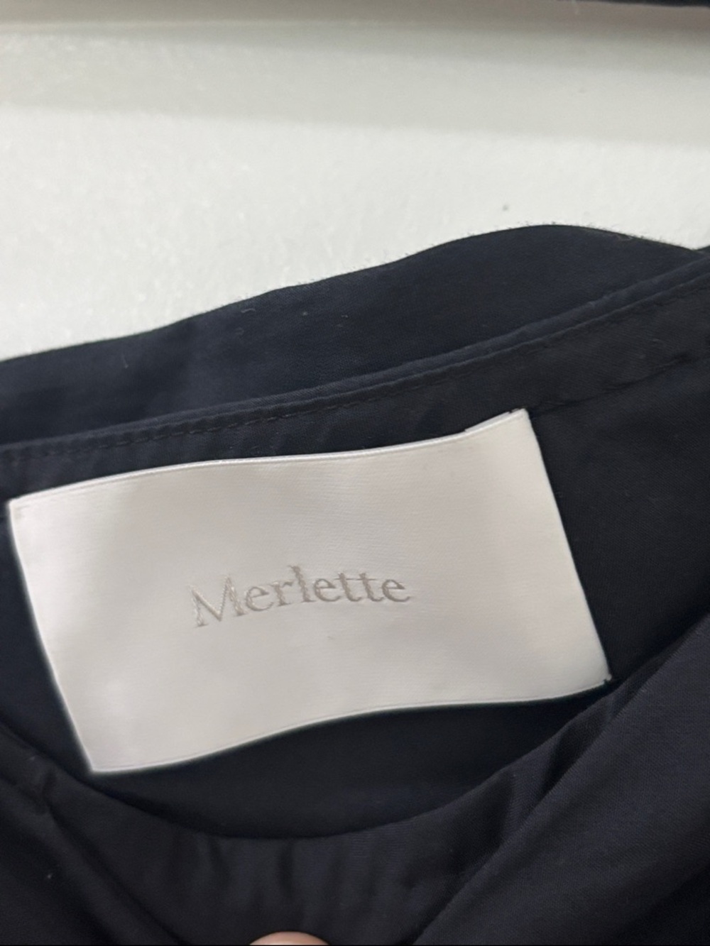 Merlette Crane Asymmetric Cotton Poplin Midi Dress - Picture 5 of 7